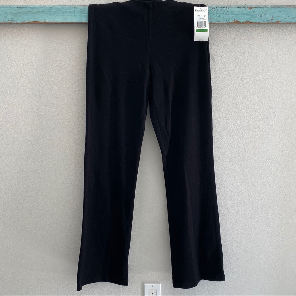 NWT Karen Kane Black Modern Knit Pants Wide Leg